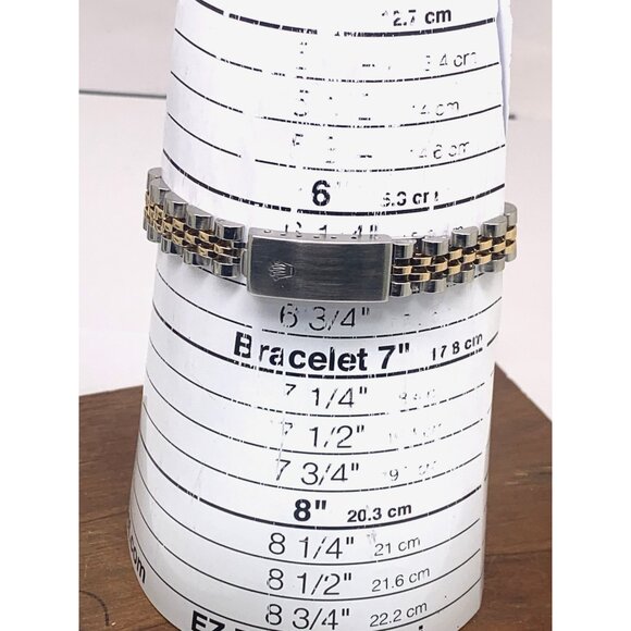 Rolex Datejust Women's Watch 6917 Vintage Swiss Automatic Steel 18k Gold 26mm - Picture 9 of 14